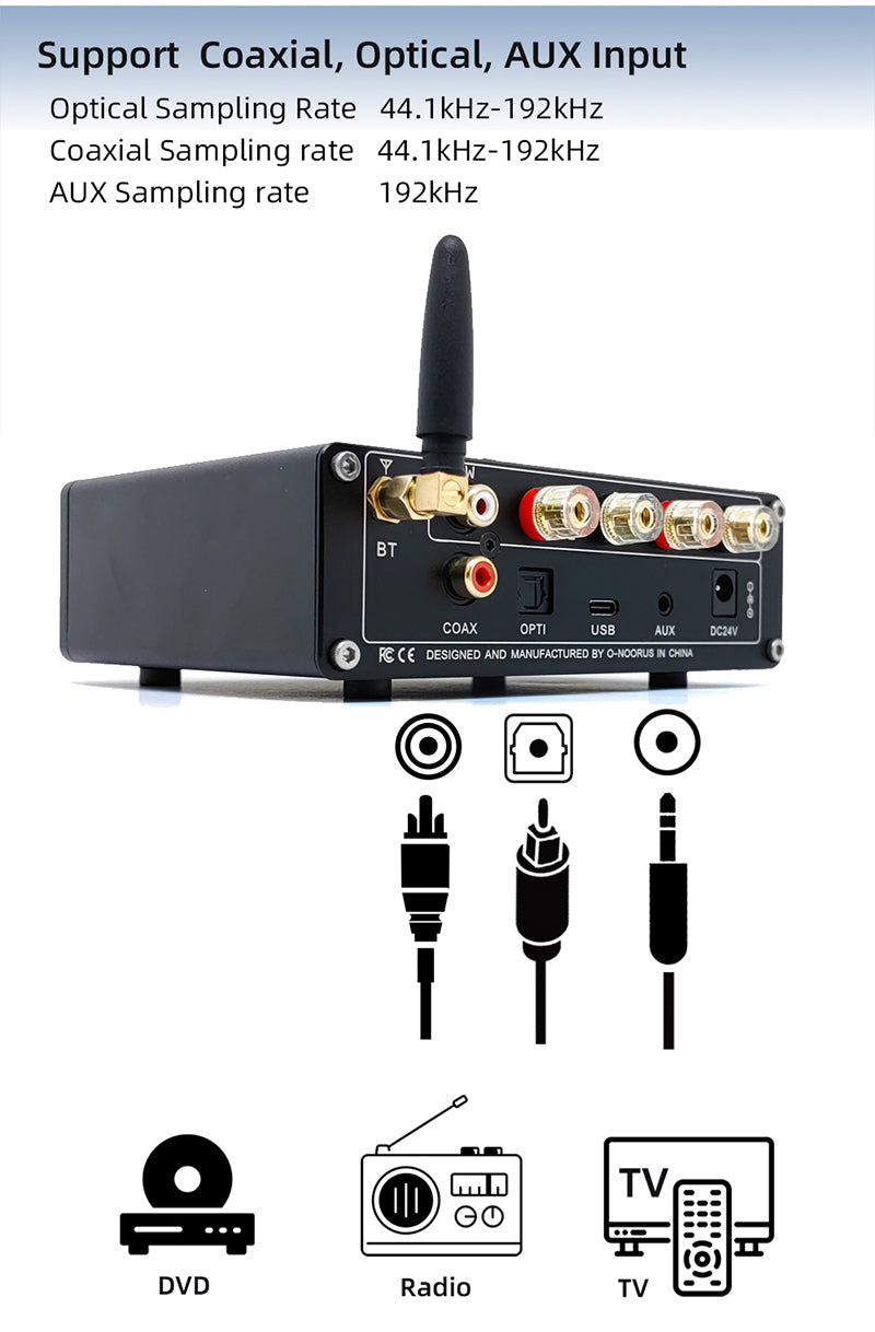 DA10 HI-FI Audio StereoDSP Amplificateur entièrement numérique 